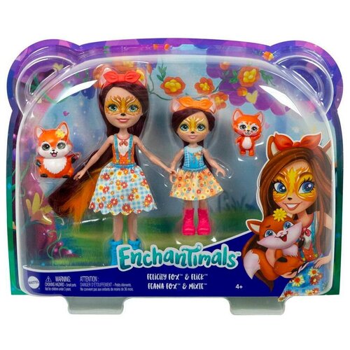 Игровой набор Mattel Enchantimals Фелисити Лис с сестричкой и питомцами HCF81 игрушка для ванны фелисити энчантималс 10 см