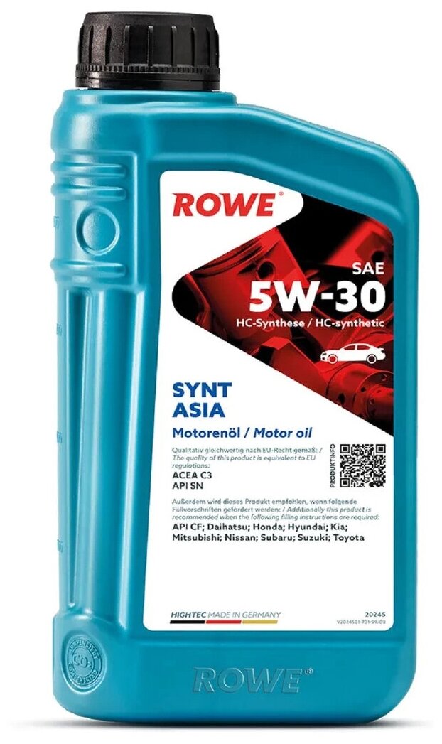 Моторное масло ROWE HIGHTEC SYNT ASIA 5W-30 (1 л)