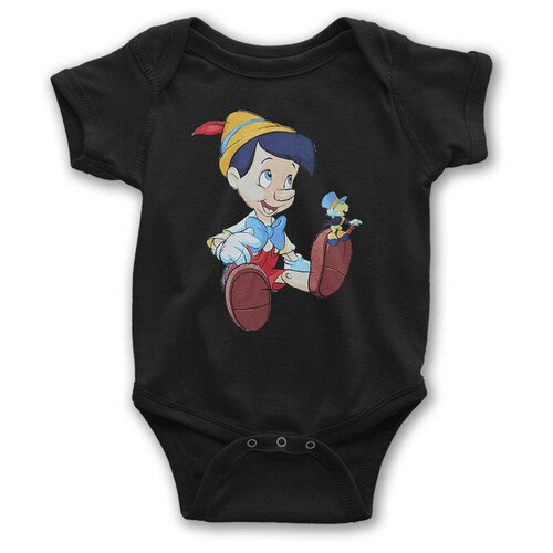 Боди, размер 4-6 мес., черный