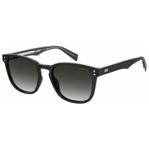 фото Солнцезащитные очки levi's, прямоугольные, оправа: пластик, с защитой от уф, для мужчин, черный levis