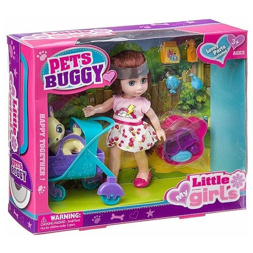 Набор игровой с куклой Pets Buggy 2 вида, арт.63 2