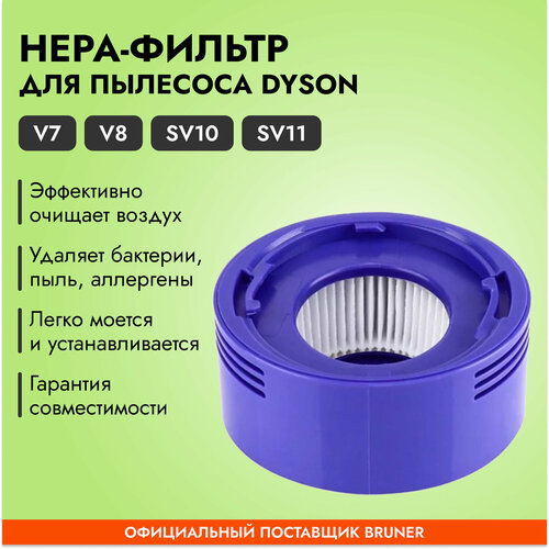 Dyson Фильтр HEPA BRUNER MPVC-3411 синий 350₽