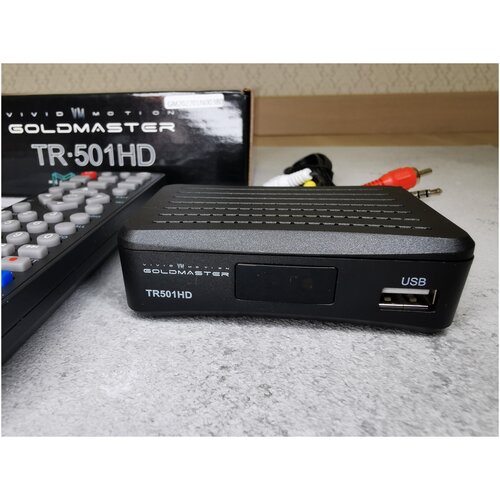 Цифровой телевизионный приемник GoldMaster T-501HD (DVB-T2 / C / IPTV, пластик, без дисплея, внешний БП) (284165)