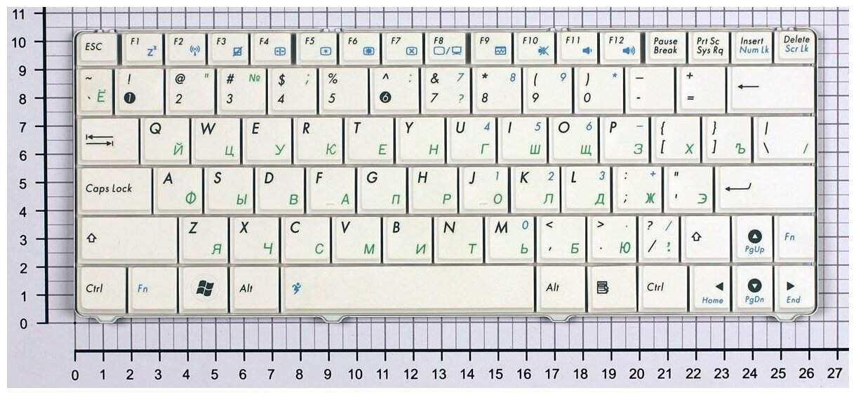Клавиатура для ноутбука Asus 04GNS61KRU00-1 русская белая