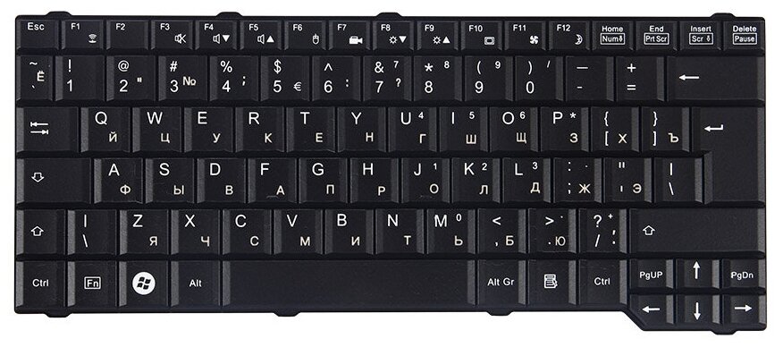 Клавиатура для Fujitsu Amilo 3540 V6505 3710 LI-3710 V6535 V080229DK1 NSK-F300R V080129DK2 чёрная