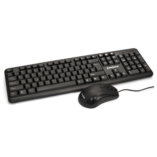 Клавиатура и мышь ExeGate Professional Standard Combo MK120 104кл 3 кнопки комплект - черная cbr kb set 710 комплект клавиатура мышь проводной usb 104 клавиши длина кабеля 1 5 м