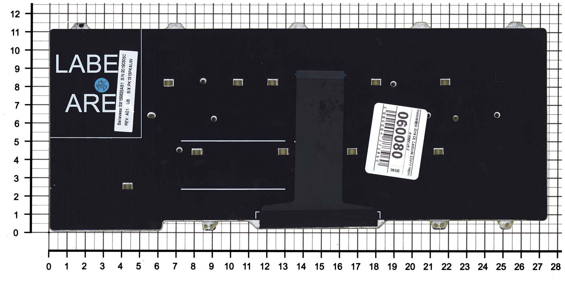 Клавиатура для ноутбука Dell SX156825AS1 черная без указателя версия 2