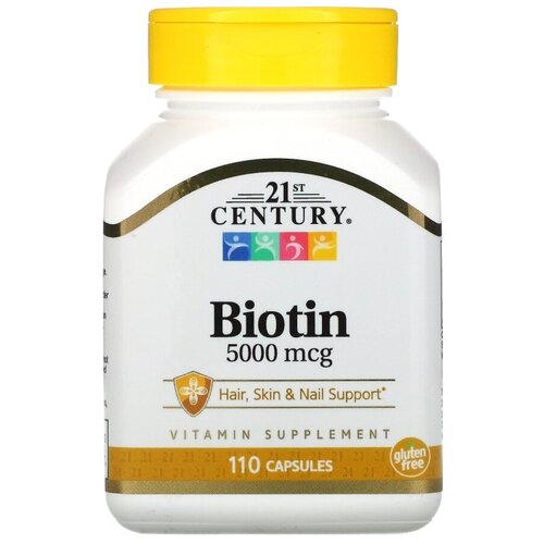Отдельные витамины 21st Century Biotin 5000 mcg (110 капсул)