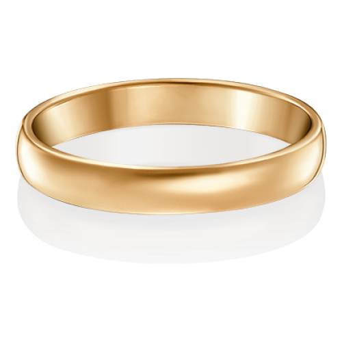 PLATINA jewelry Обручальное кольцо из желтого золота без камней 01-2426-00-000-1130-11, размер 15
