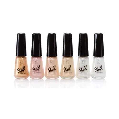 Stax набор лаков для ногтей Nail enamel, 6 шт., 6 мл, 13