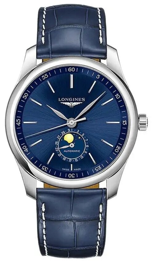 Наручные часы LONGINES The Longines Master Collection, серебряный, синий