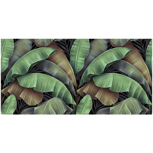 Фотообои Уютная стена Бесподобные банановые листья 540х270 см Виниловые Бесшовные (единым полотном)