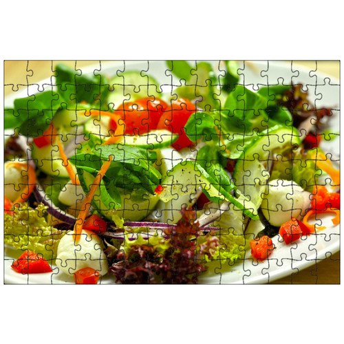 фото Магнитный пазл 27x18см."салат, салатная тарелка, витамины" на холодильник lotsprints