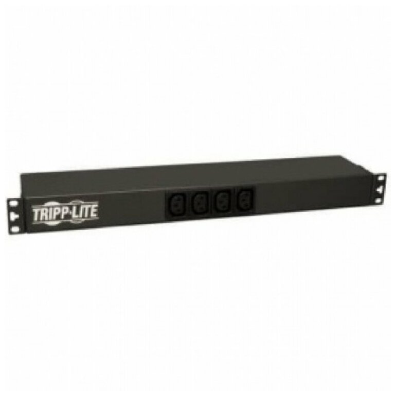 1.6–3.8kW Single-Phase 100–240V Basic PDU, 14 Outlets (12 C13  & 2 C19), C20 with L6-20P Adapter, 12 ft. Cord, 1U Rack-Mount