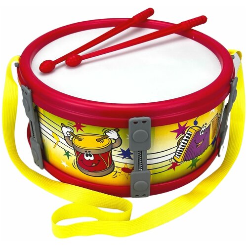 фото Музыкальная игрушка, барабан большой, детский, музыкальные инструменты, размер игрушки - 22,5 х 22,5 х 10 см. ярик