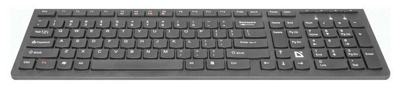 Набор беспроводной DEFENDER Columbia C-775RU, USB, клавиатура, мышь 2 кнопки + 1 колесо-кнопка, черный, 45775