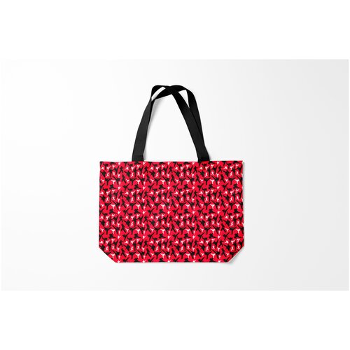 фото Сумка-шоппер / 46х35 см / боевые искусства / карате белый каратист против черного burnettie