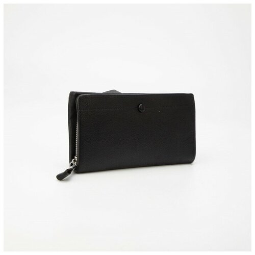 фото Кошелёк на молниях, цвет чёрный хорошее настроение