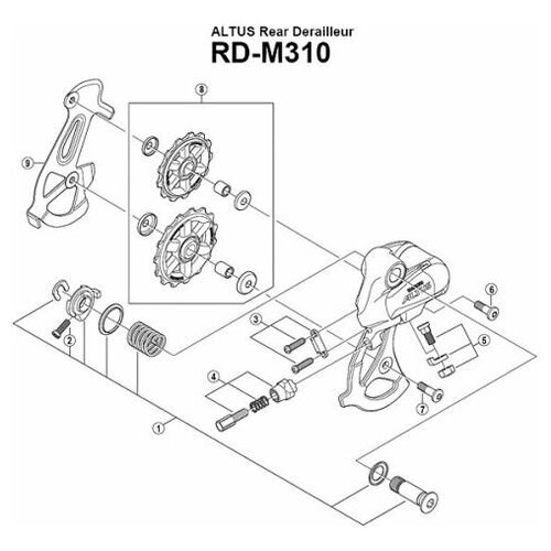 фото Ролики для shimano altus rd-m310 velogo