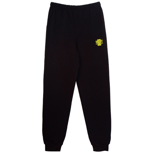Школьные брюки джоггеры Эста-esta, спортивный стиль, пояс на резинке, размер 122-64, черный