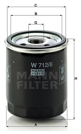 Топливный фильтр MANN-FILTER WK712/6