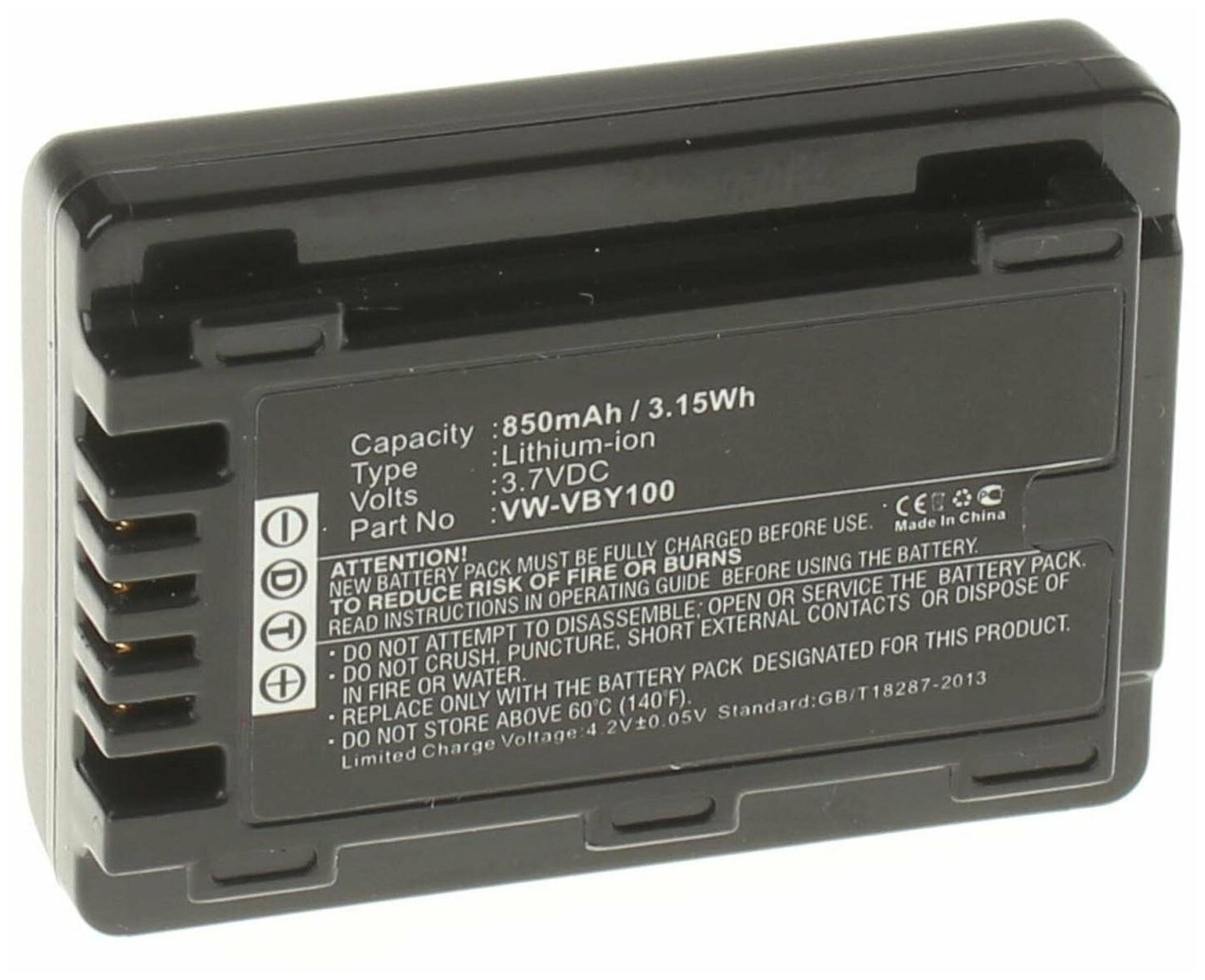 Аккумулятор iBatt iB-U1-F238 850mAh для Panasonic HC-V160 HC-V110 HC-V130 HC-V110EE-K HC-V201 HC-V201K