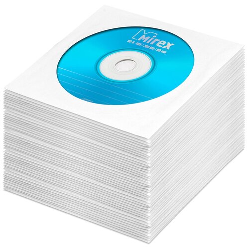 Диск CD-R 700Mb 48x Mirex Standard, в бумажном конверте с окном, 50 шт.