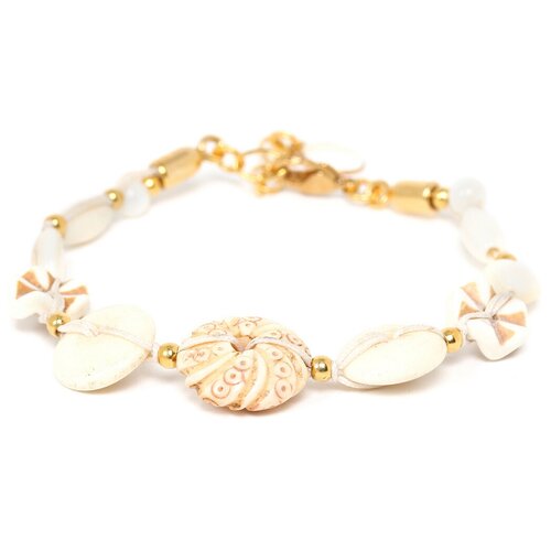 Браслет Nature Bijoux, Ivory, кость, говлит, перламутр жемчужный, NB22.1-13-42115 белый