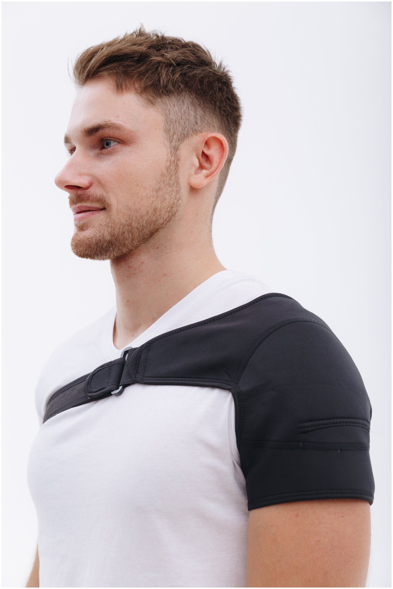 Бандаж на плечо MyBalance, суппорт плечевого сустава, фикстатор для сустава, черный