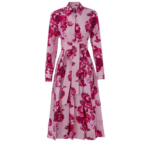 платье P.A.R.O.S.H. COXYD724305 s розовый+принт