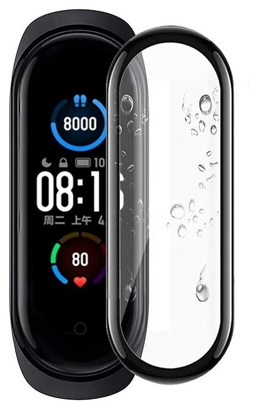 Керамическая защитная пленка на экран смарт-часов Xiaomi Mi Band 6 / NFC