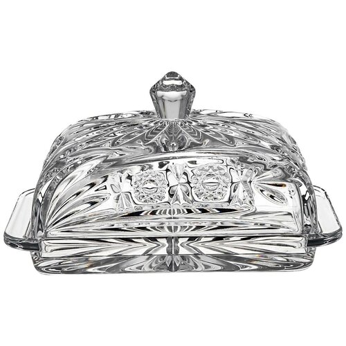 Стеклянная масленка с крышкой 17 см Crystalite Bohemia 