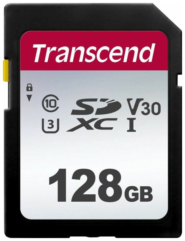 Карта памяти Transcend SDXC 300S Class 10 UHS-I U3 (95/40 MB/s) 128GB