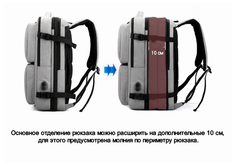 Рюкзак-сумка MyPads M63-011из нейлоновой непромокаемой ткани с USB для ноутбука Dell Asus Acer Lenovo HP Xiaomi диагональю 154"/156"/