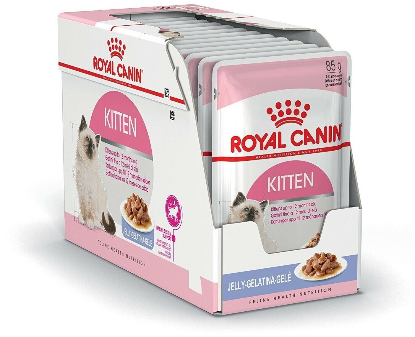 Royal Canin Kitten влажный корм для котят от 4 до 12 месяцев кусочки в желе, 85 г - фото №1
