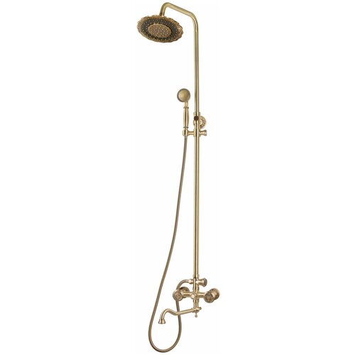 Комплект двухручковый для ванны и душа Bronze de Luxe ROYAL (10121DDF) смеситель с гигиеническим душем bronze de luxe 10136 бронзовый бронза 1500 мм