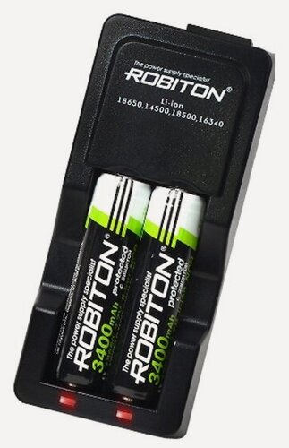 Изображение товара Зарядное устройство Robiton Li500-2 (18650/ 18500/ 16340(CR123A)/ 14500(AA))