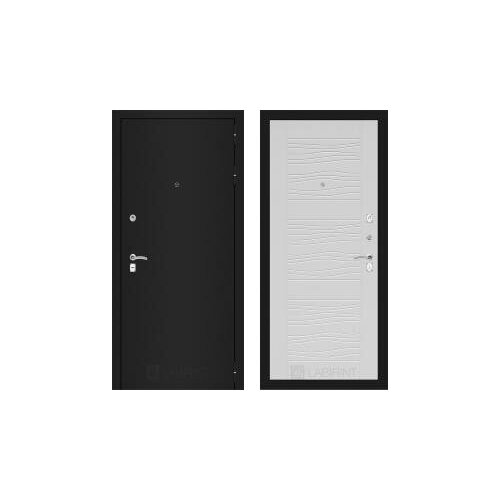 Входная дверь Labirint Classic Шагрень черная 06 Белое дерево 880x2050, открывание правое входная дверь labirint classic шагрень черная 08 880x2050 открывание правое