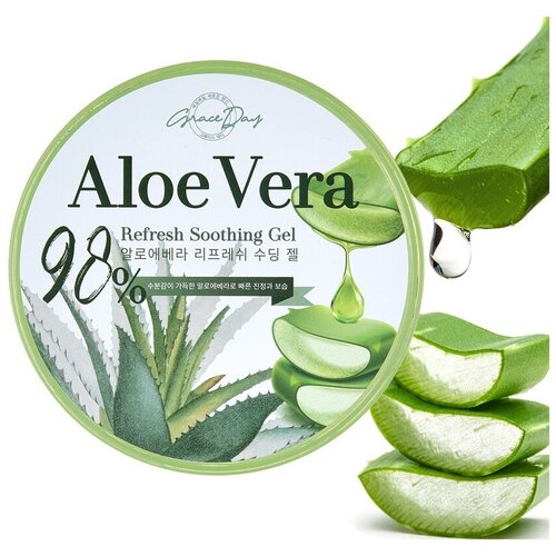 Grace Day Многофункциональный смягчающий гель с экстрактом алое Aloe Vera Refresh Soothing Gel (300 мл)