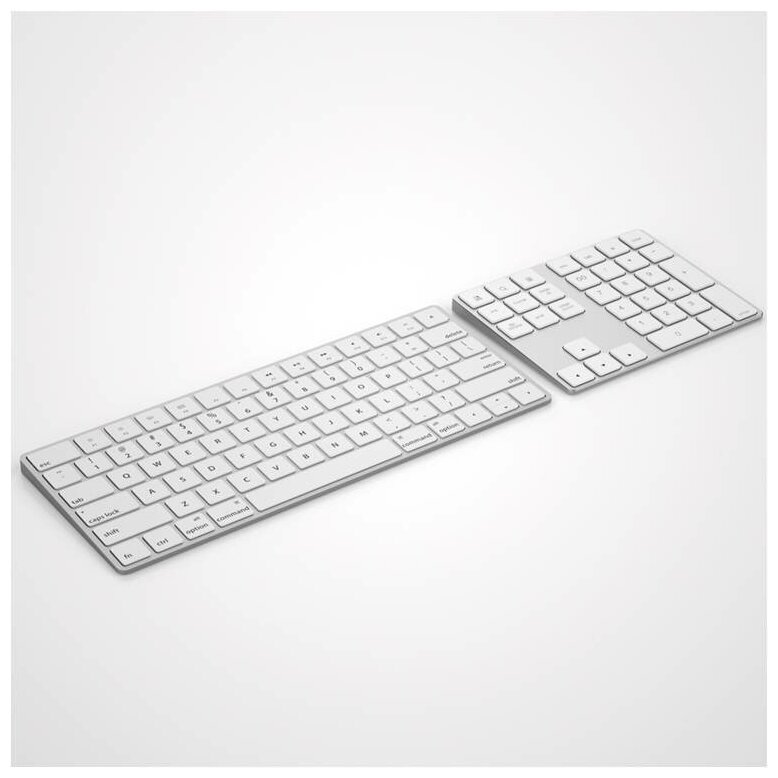 Клавиатура беспроводная JD-Tec BTJ-34k для Macbook 34 клавиши серебристая / Цифровой блок для ноутбука