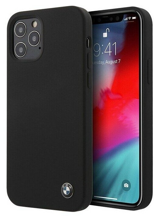 Чехол CG Mobile BMW Signature Liquid silicone Hard для iPhone 12/12 Pro, цвет Черный (BMHCP12MSILBK)