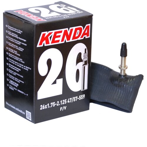 Камера велосипедная Kenda 26x1.75-2.125 (47/57-559), Presta (F/V), 35 mm камера 26 2 1 2 35 av kenda