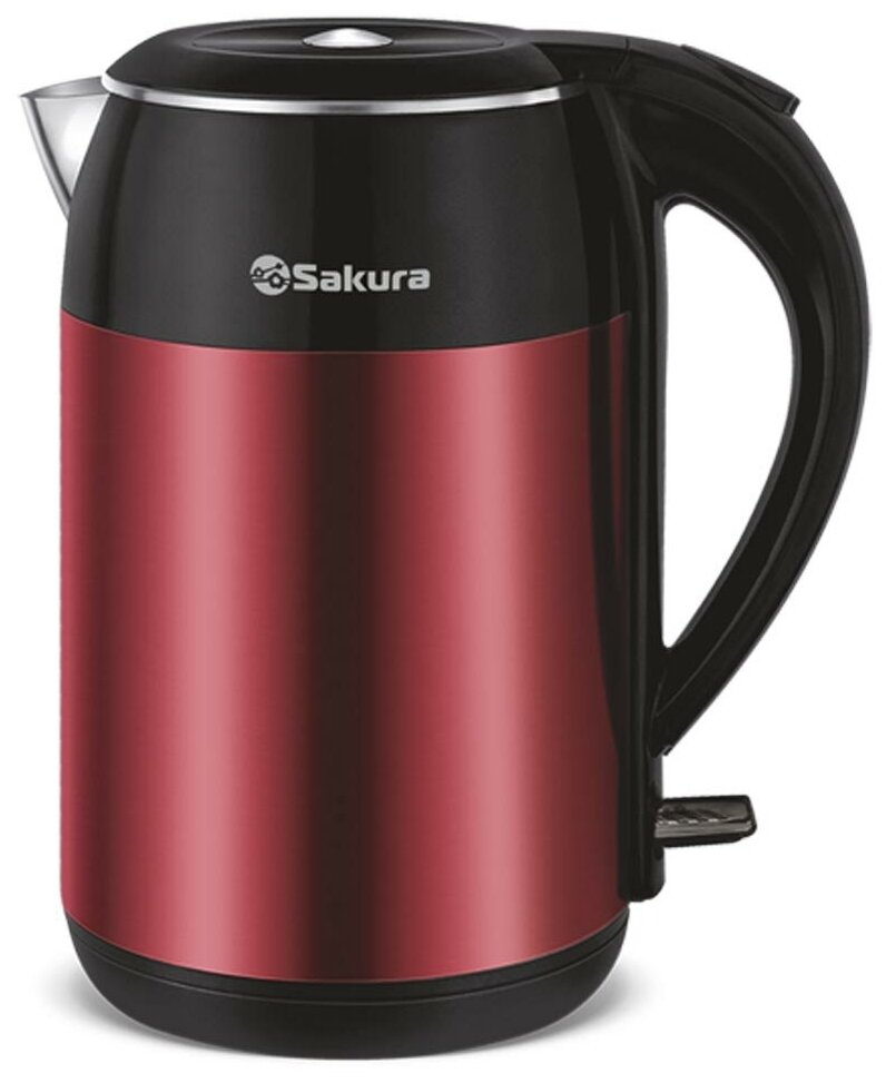 Чайник электрический Sakura SA-2154MR Premium (1.8л) красный металлик/чёрный