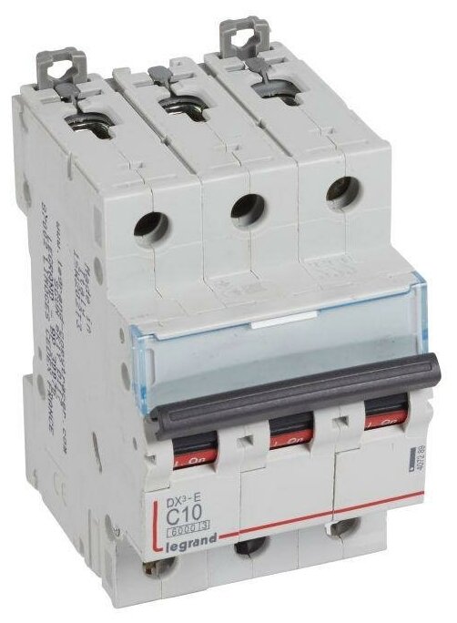 DX3-E 407289 Автоматический выключатель трехполюсный 10А (6 кА, C) Legrand - фото №2