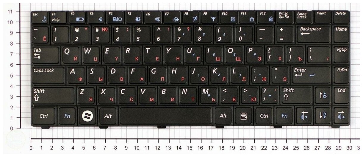 Клавиатура для ноутбука Samsumg BA59-02487A черная