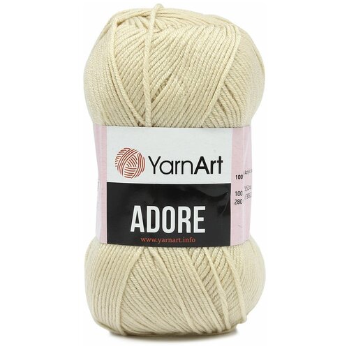 Пряжа YarnArt Adore, 7730460_00003, 335 бежевый, 280 м, 100 г х 5 шт