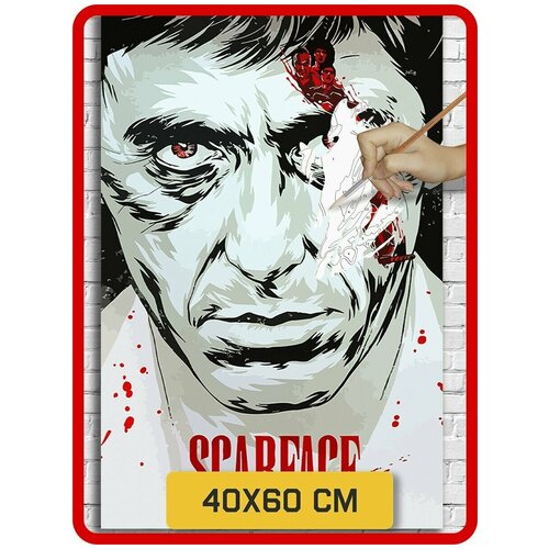 Картина по номерам Фильм Лицо со шрамом Scarface Тони Монтана - 6656 В 60x40