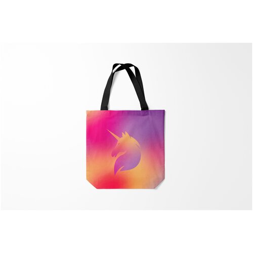 фото Сумка-шоппер / 40х40 см / звери / единороги unicorn gradient burnettie