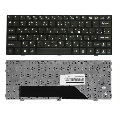 Клавиатура для ноутбука MSI S1N-1ERU2B1 черная с черной рамкой 121000₽
