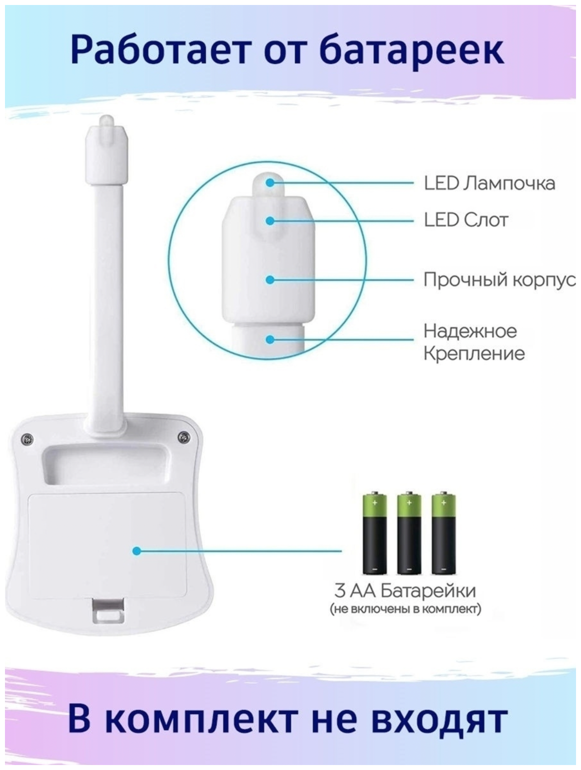 Подсветка для унитаза 8 цветов. Светильник для туалета, Ночник в домашний туалет - фотография № 5